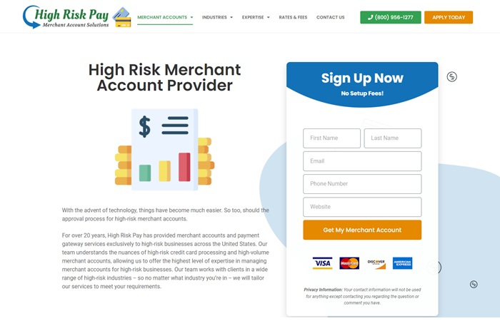 Let you know about Hig risk merchant highriskpay.com