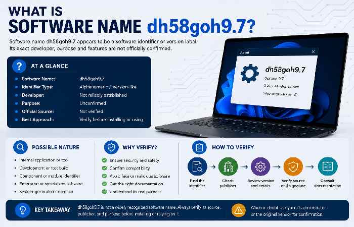 What Is Software Name dh58goh9.7